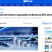 Nmero de fuses e aquisies no Brasil cai 25% em 2024